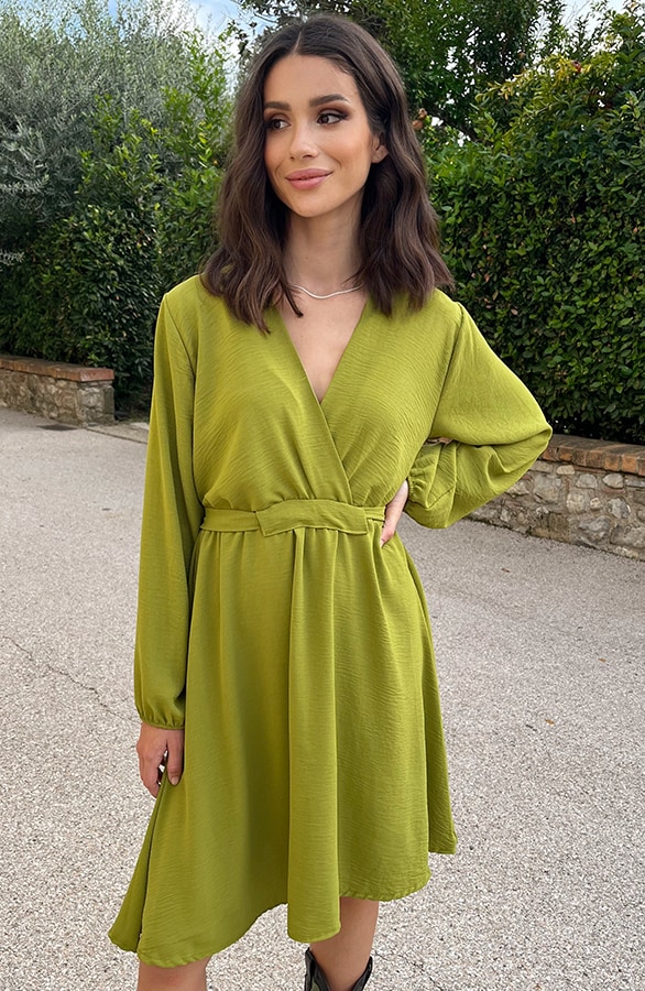 Londen Jurk Olive – shoparchief, foto 9