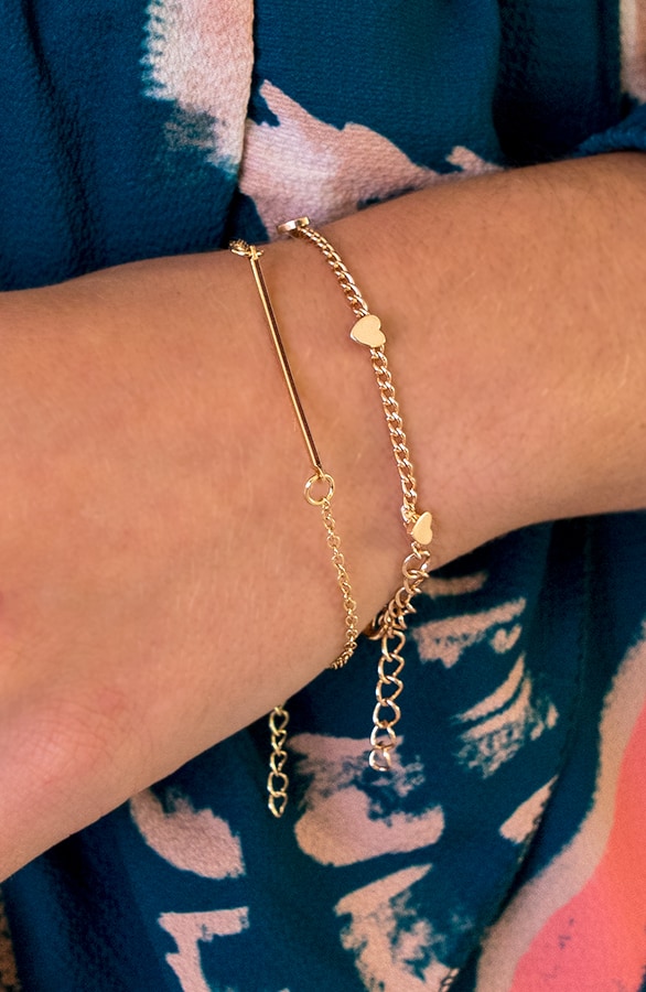 Lovely Heart Armband Koper Goud – shoparchief, foto 2