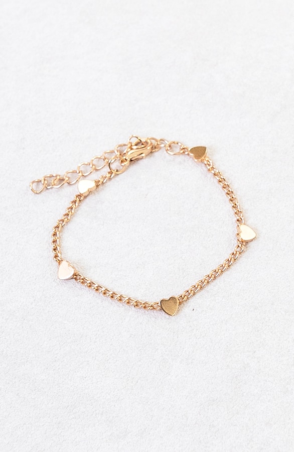 Lovely Heart Armband Koper Goud – shoparchief