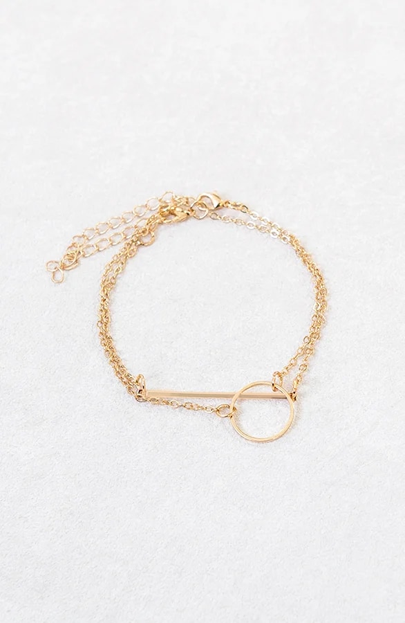 Minimalistisches Armband Set Gold, Shoparchiv