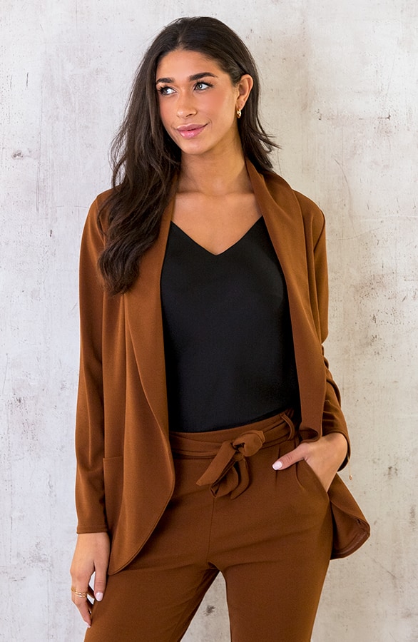 Basic Blazer Cognac – shoparchief, foto 4
