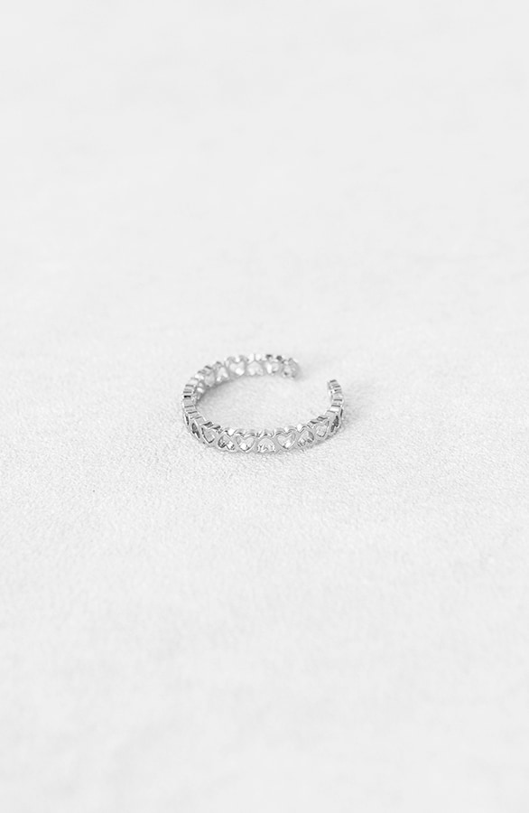 Open Hartjes Ring Zilver – shoparchief