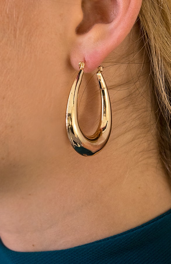 Ovale Ohrringe Gold, Shoparchiv