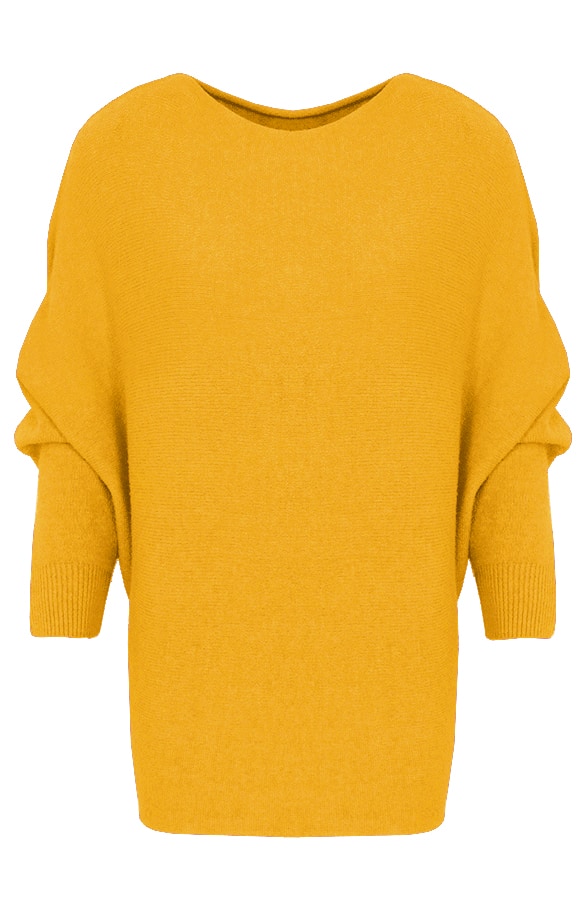 Oversized Soft Trui Okergeel – shoparchief