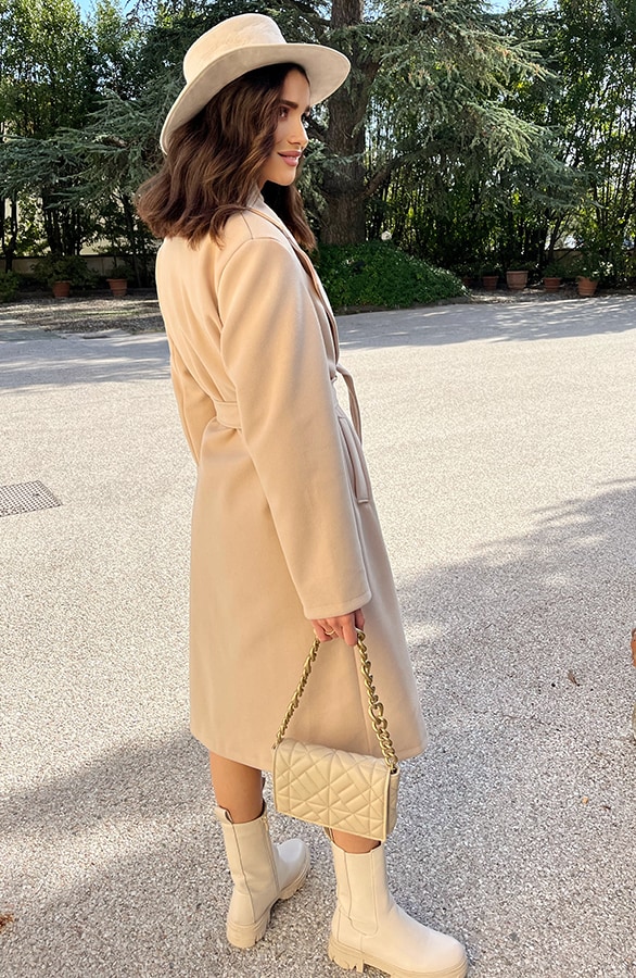 Oversized Strik Jas Beige – shoparchief, foto 10
