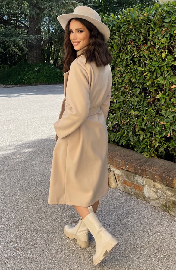 Oversized Strik Jas Beige – shoparchief, foto 9