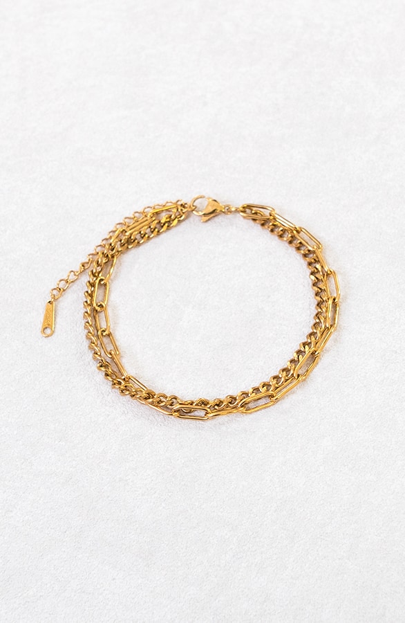 Schakel Armband Double Goud – shoparchief