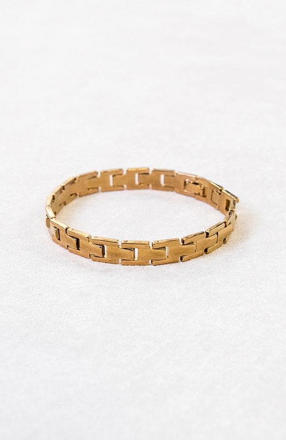 Stalen Schakel Armband Goud 2.0 – shoparchief