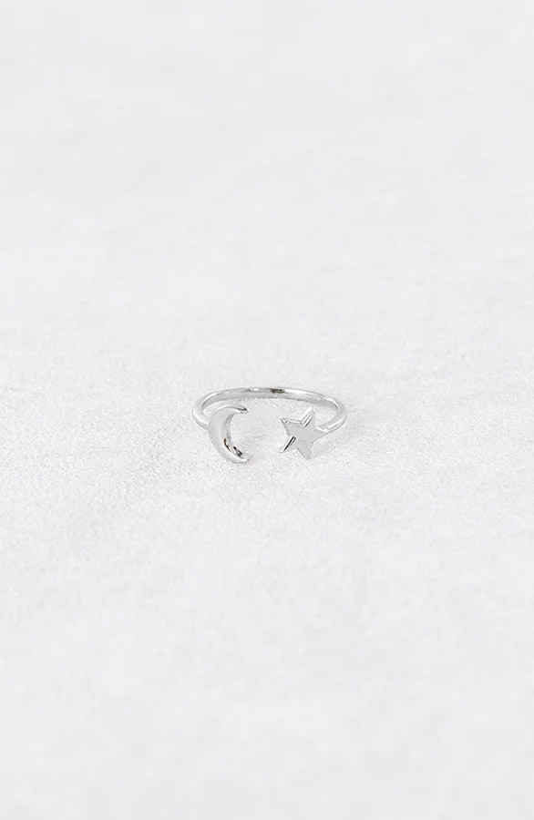 Starlight Moon Ring Zilver – shoparchief
