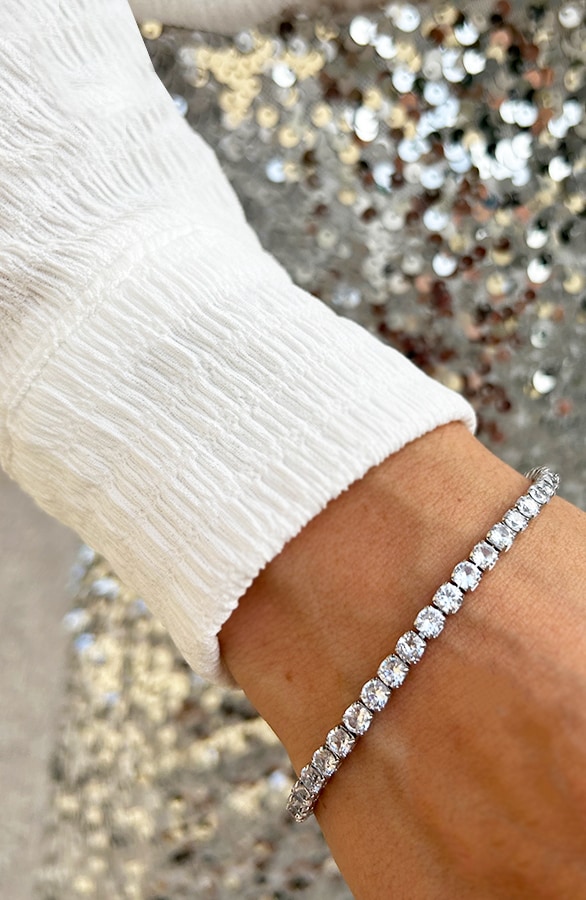 Tennis Armband Zilver Luxe – shoparchief