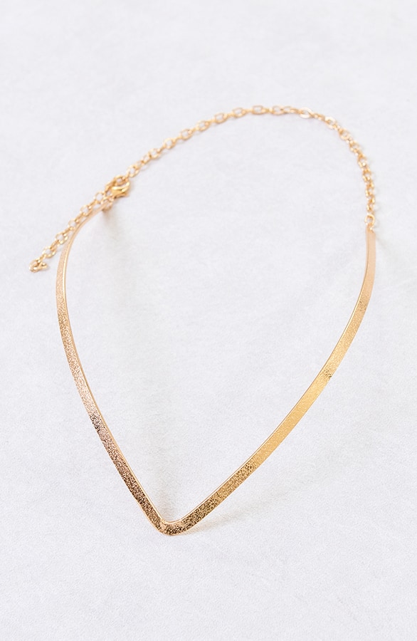 V-Neck Metal Ketting Goud – shoparchief
