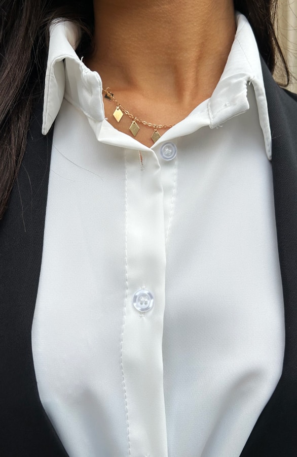 Basic Blouse Wit – shoparchief, foto 8