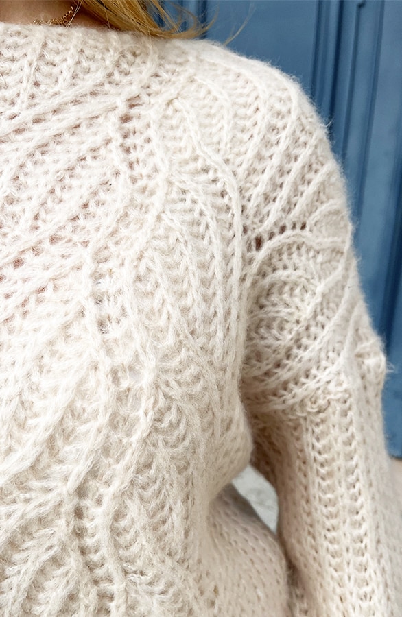 Gebreide Boothals Trui Beige – shoparchief, foto 7