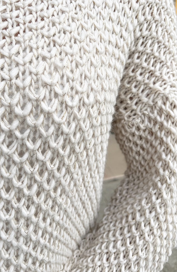 Knitted Lurex Trui Beige – shoparchief, foto 7