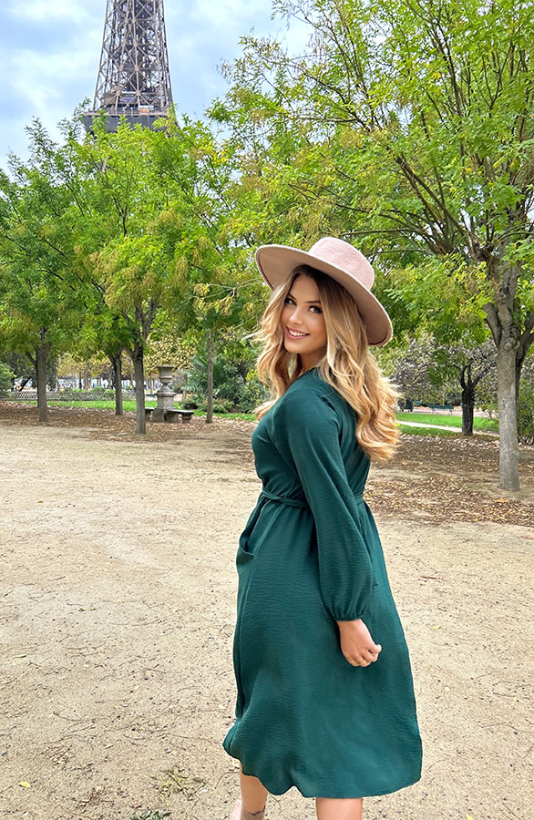 Midi Pocket Dress Smaragd – shoparchief, foto 7