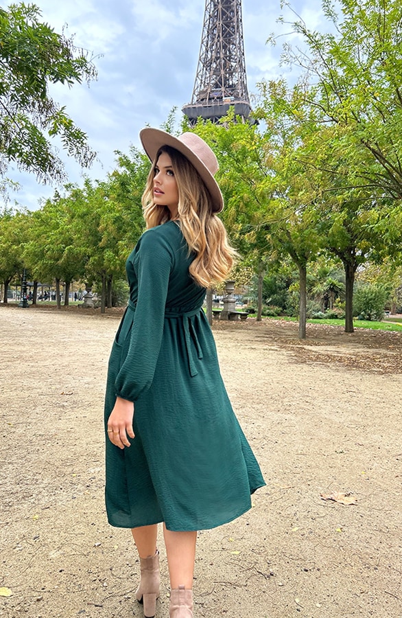 Midi Pocket Dress Smaragd – shoparchief, foto 5