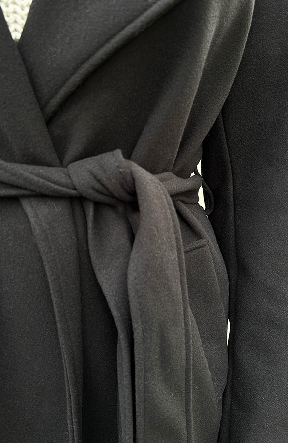 Oversized Strik Jas Zwart – shoparchief, foto 6