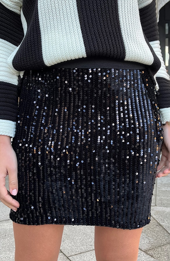 Pailletten Rok Zwart Marant – shoparchief