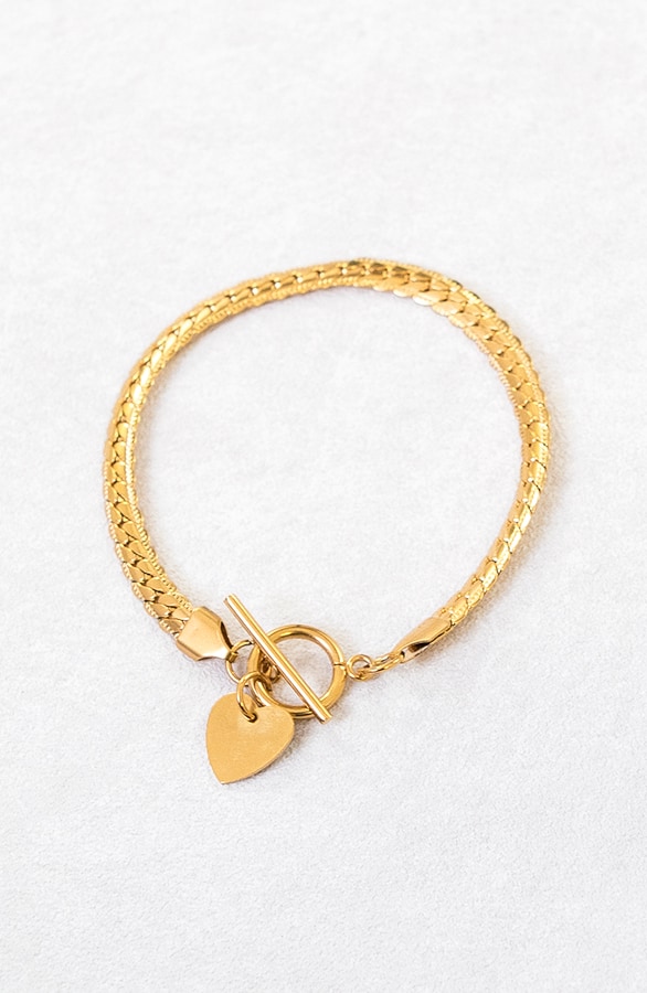 Schakel Armband Met Hartje Goud – shoparchief