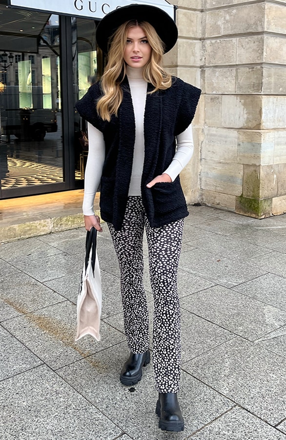 Flared Broek Panterprint Zwart 2.0 – shoparchief, foto 8