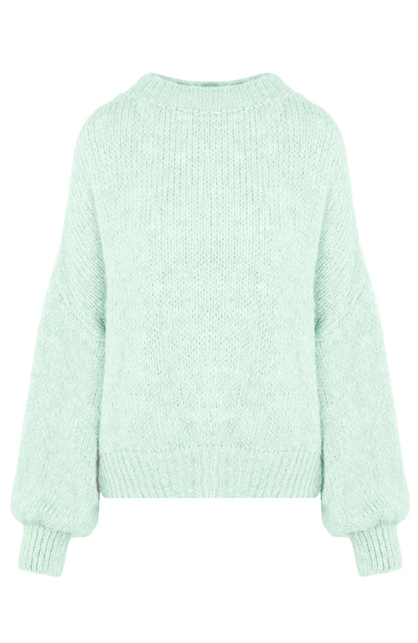 Soft Oversized Trui Mint – shoparchief, foto 7