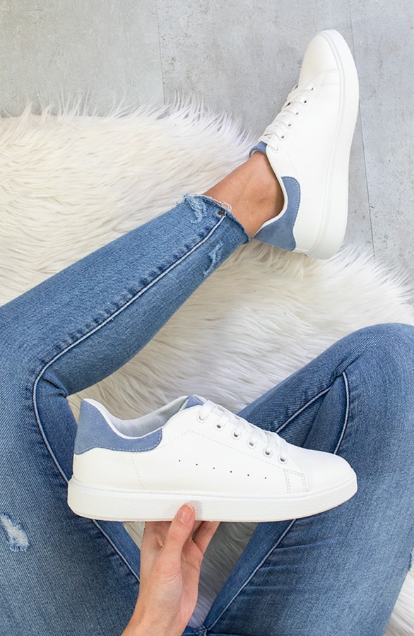 Classic Sneaker Suede Jeansblauw – shoparchief, foto 2