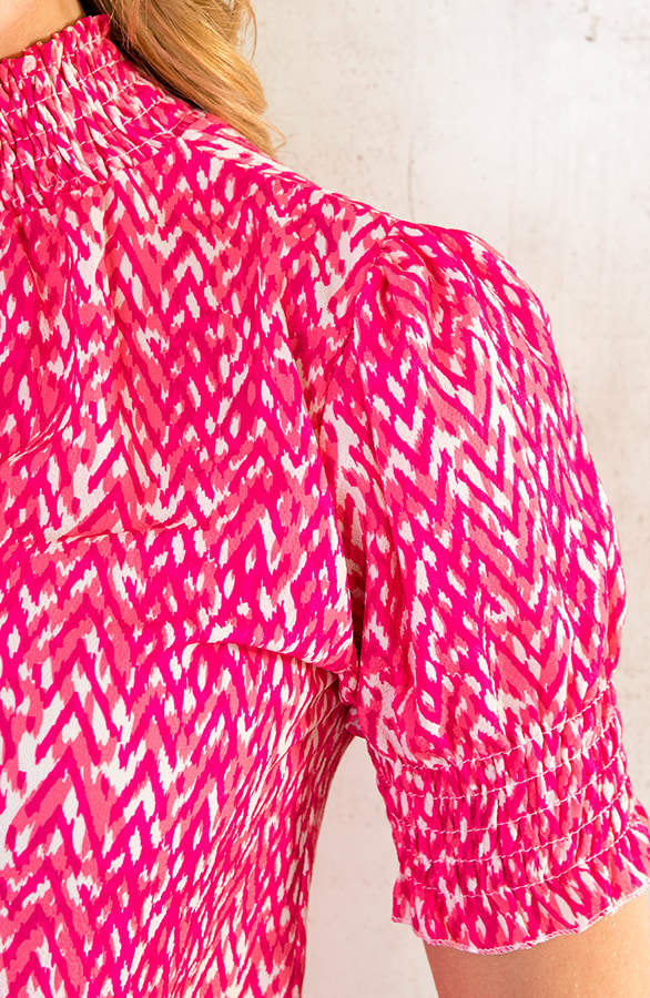 Col Top Aztec Print Fuchsia – shoparchief, foto 6