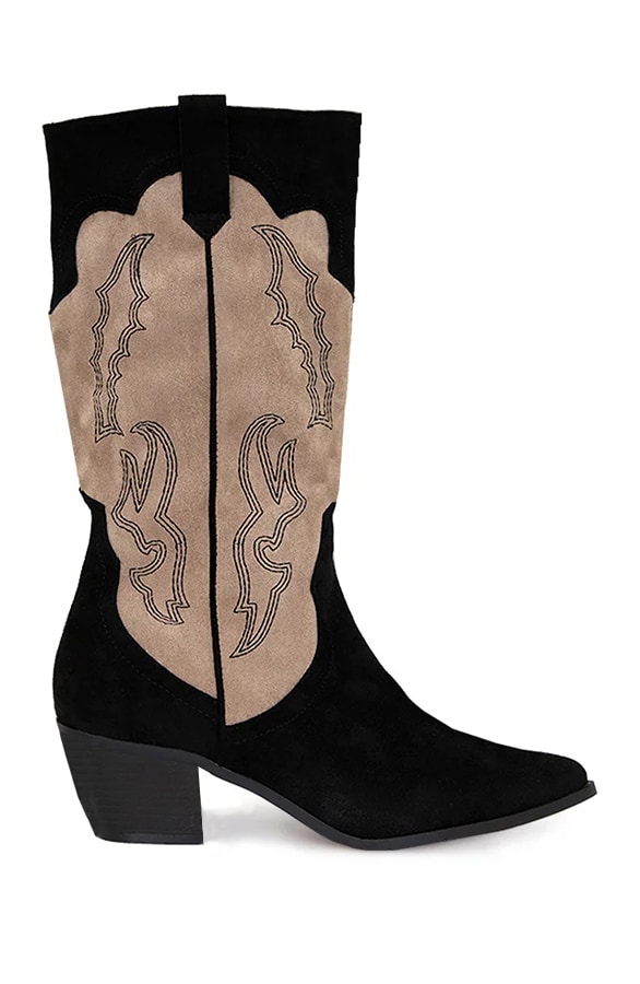 Cowboystiefel Schwarz Taupe, Shoparchiv