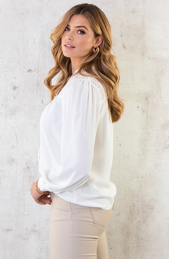 Embroidery Detailed Blouse Ecru – shoparchief, foto 4