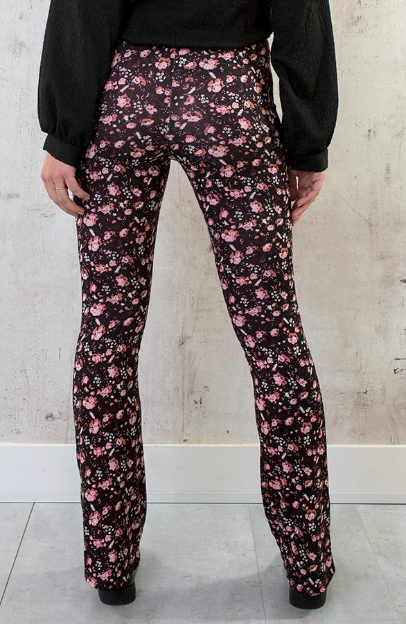 Flared Broek Wild Flower Dust Roze – shoparchief, foto 3