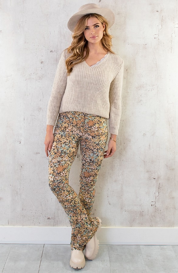 Gebreide V-hals Trui Beige – shoparchief, foto 5