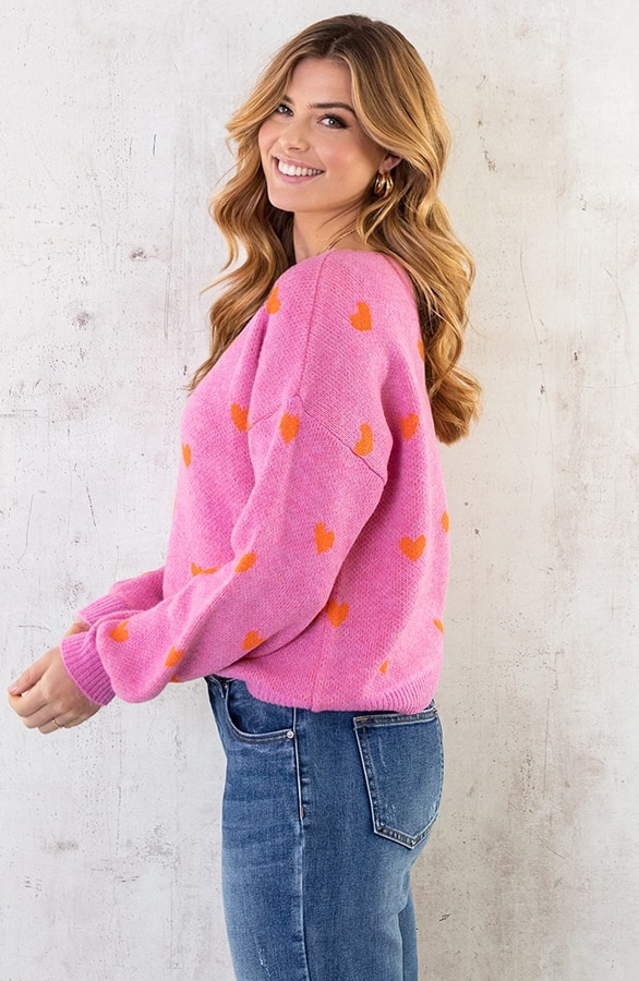 Hartjes Trui Roze Oranje 2 – shoparchief, foto 3