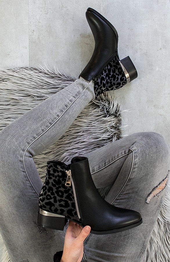 Leopard Enkellaarsjes Metallic – shoparchief, foto 2