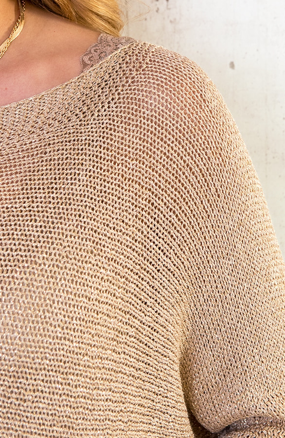 Lurex Top Longsleeve Goud – shoparchief, foto 5
