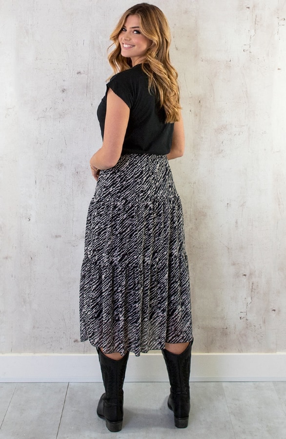 Midi Rok Met Zebraprint – shoparchief, foto 5