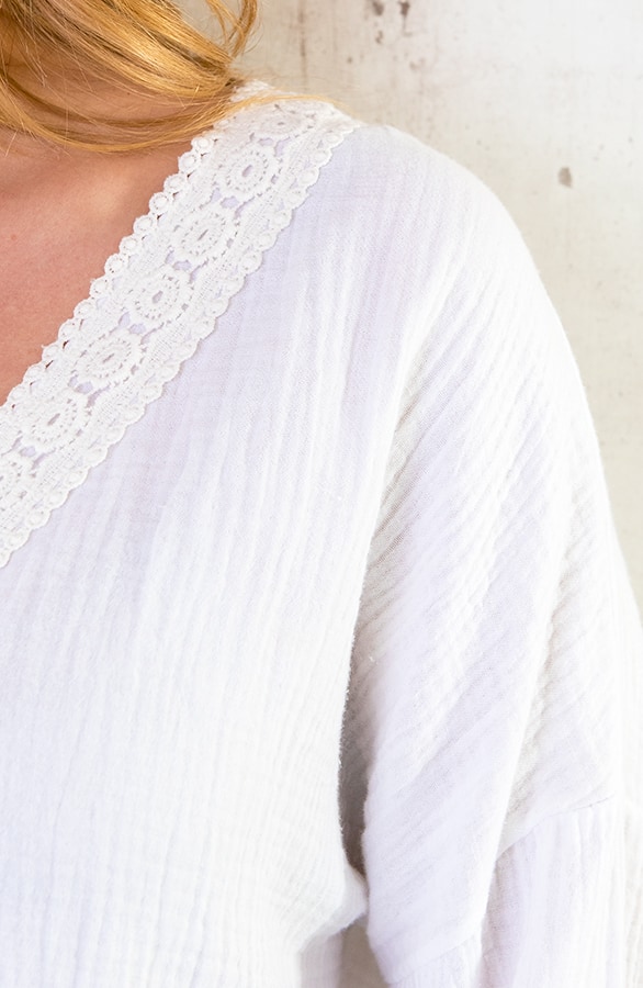 Mousseline Embroidery Oversized Blouse – shoparchief, foto 6
