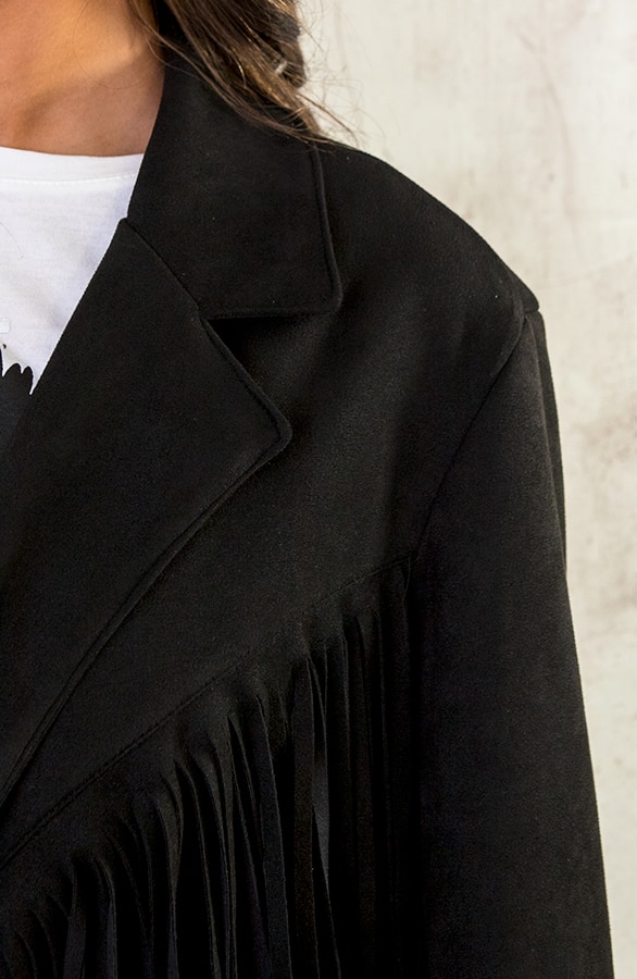 Fringe Jacke Oversized Schwarz, Shoparchiv, Foto 8