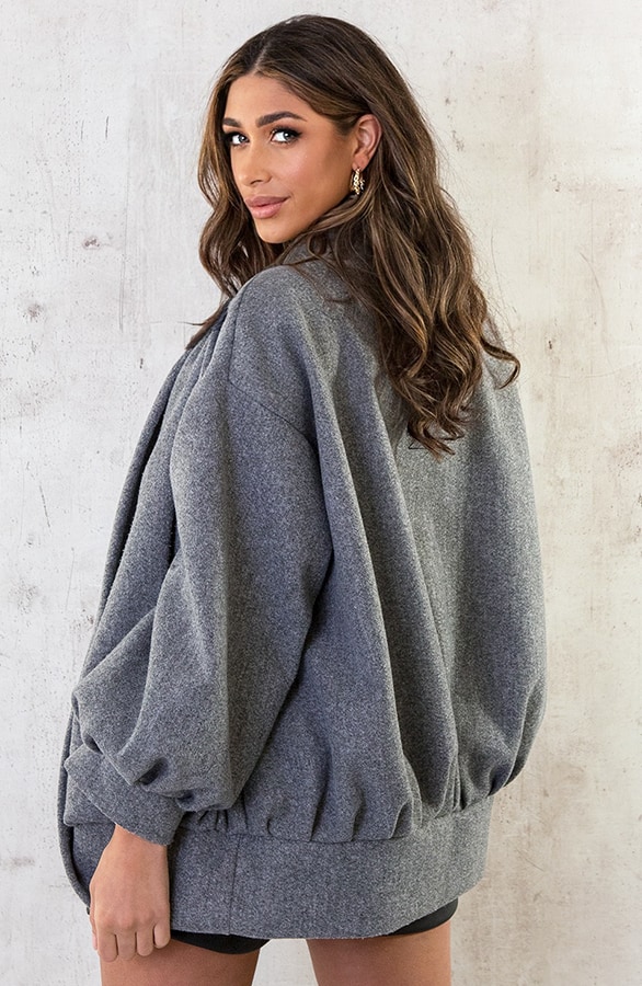 Oversized Jacket Grijs – shoparchief, foto 4