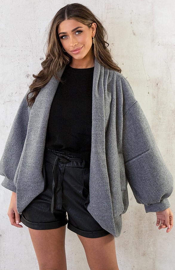 Oversized Jacket Grijs – shoparchief, foto 2
