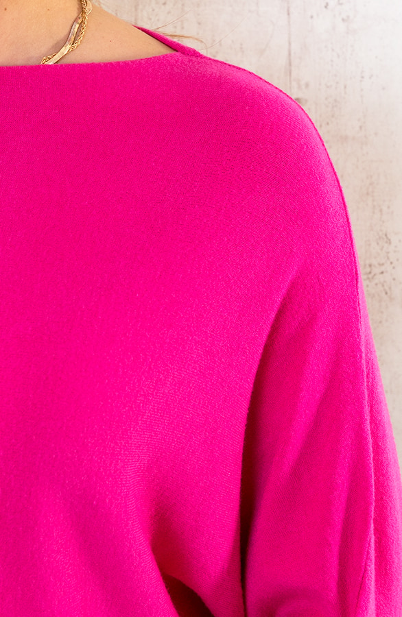Oversized Soft Trui Fuchsia – shoparchief, foto 5