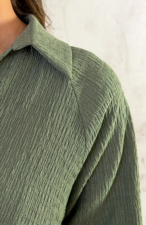 Oversized Venice Blouse Army – shoparchief, foto 11