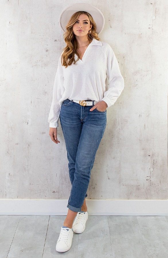 Classic Sneaker Suede Jeansblauw – shoparchief, foto 4