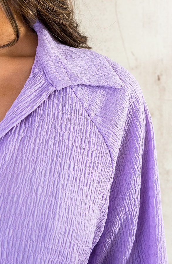 Oversized Venice Blouse Lila – shoparchief, foto 6
