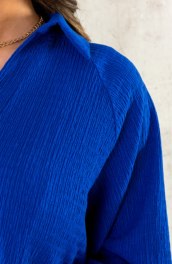 Oversized Venice Blouse Royal Blue – shoparchief, foto 9
