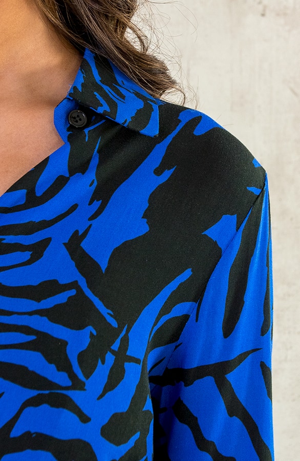 Print Blouse Zebra Kobalt – shoparchief, foto 5