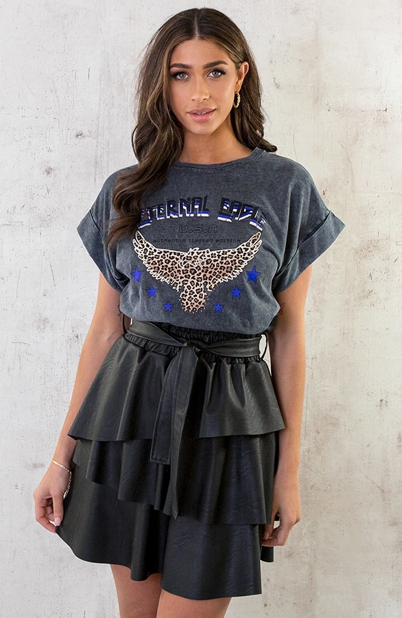 Stonewash T-shirt Eagle Kobalt – shoparchief, foto 9
