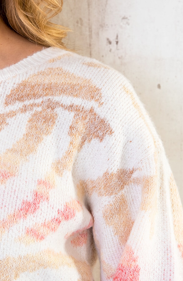 Zebraprint Trui Beige – shoparchief, foto 5