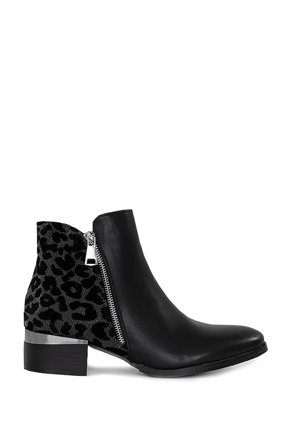 Leopard Enkellaarsjes Metallic – shoparchief