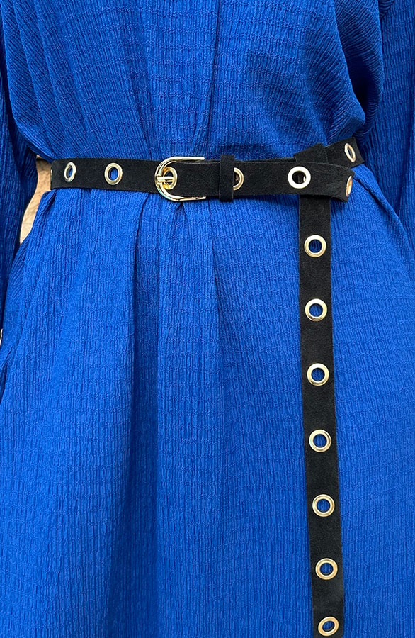 Gesp Riem Suede Zwart – shoparchief, foto 2