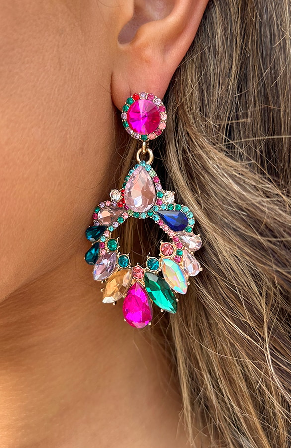 Luxury Crystal Oorbellen Multicolor – shoparchief